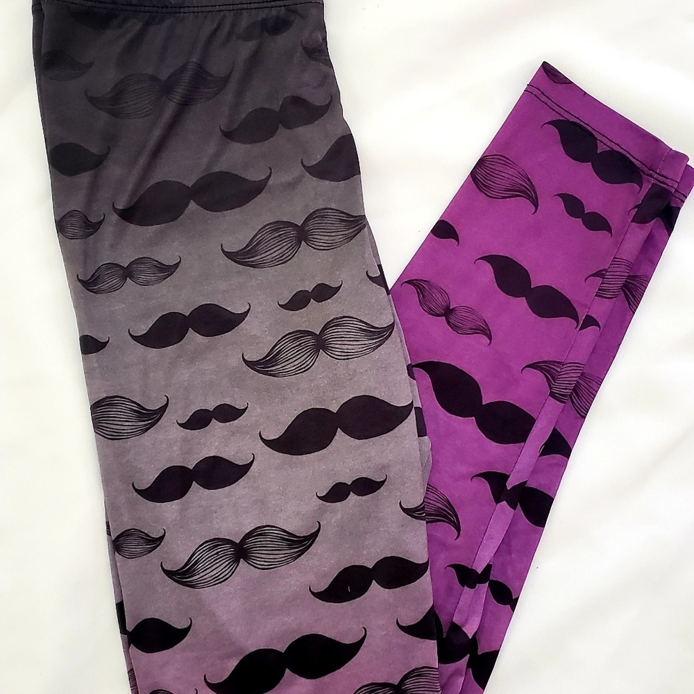 Mustache Ombre Leggings